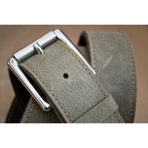 CEINTURE CUIR KAKI | La jean